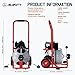 Albott 100 FT x 1/2 inch Electric Drain Cleaner Machine with Auto-Feed & 10 Cutters, Sewer Snake Auger for 1–4 Inch Pipes, Foot Switch & Wheels, Ideal for Home & Commercial Use, Grey/Red