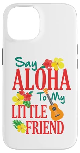 ハワイアン ウクレレ ウケ セイ アロハ トゥ マイ リトル フレンド フラワー スマホケース iPhone 14 用