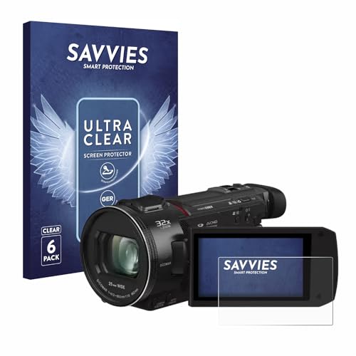 savvies 6 Pack Screen Protector Compatible with Panasonic HC-VXF11 Protection Film Clear