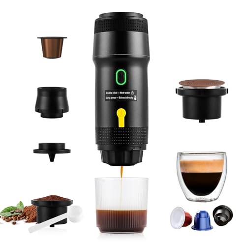 Portable Espresso Maker obecilc 3 In 1 Portable Coffee Maker for Travel, 20 Bar Portable Espresso Machine with USB,Travel...