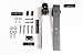 2 Barn Door Hardware Hangers, Powder Coated Black