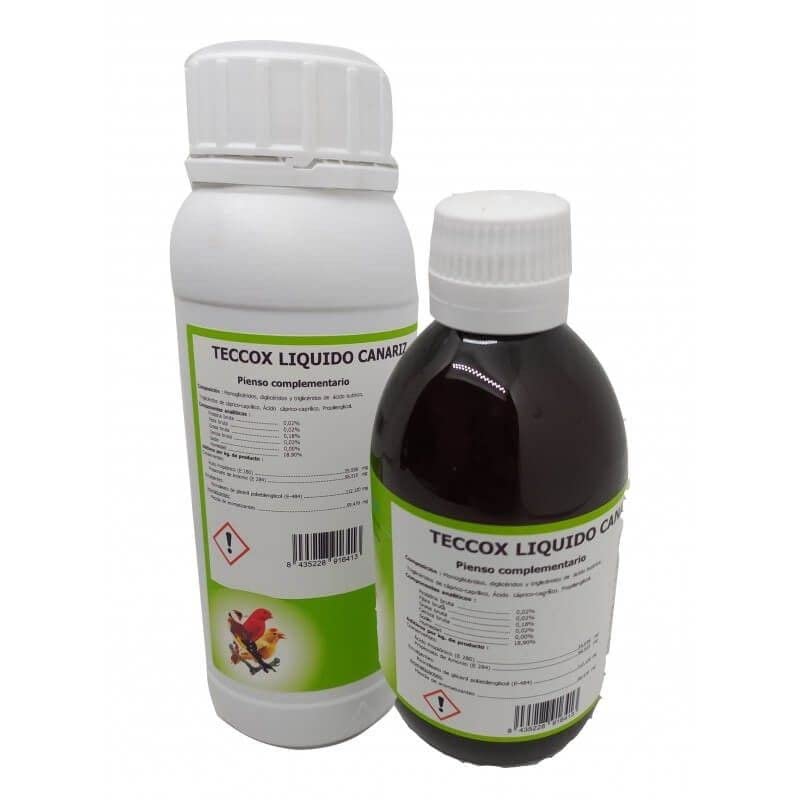 TECCOX CANARIZ anticodicios Natural líquido, para Aves, 500 ML