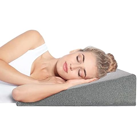 DYNMC you Keilkissen Bett für Bequemes Schlafen, 90cm - Premium Qualität, Modernes Design - Fester Matratzenkeil mit Weichem Bezug - Schickes, graues Lesekissen und Reflux Kissen by Cover