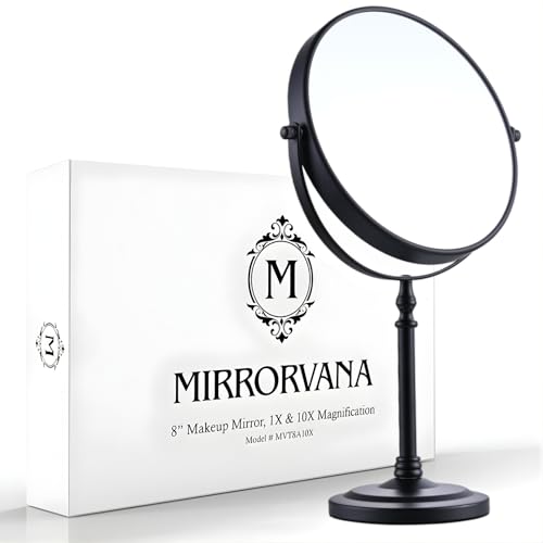 Espejo de maquillaje redondo doble cara 15 pulg alto