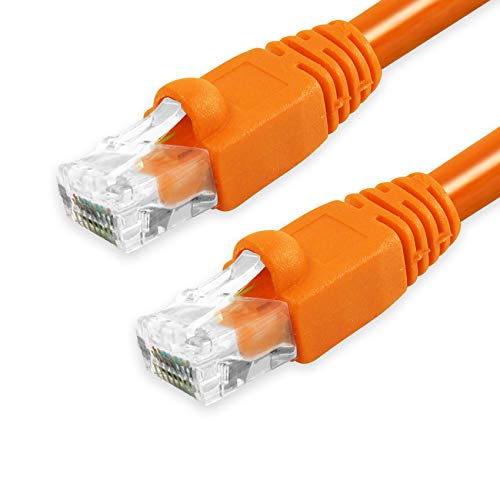 Cable de Red Ethernet CAT6A 3 pies RJ45 Naranja Pack 10 miniatura 1