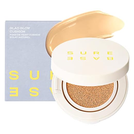 SUREBASE Glad Glow Cushion Foundation Dewy Glow Cushion Foundation Compact N2 BRIGHT BONNIE – Moisturizing Finish – Silicone Free - 24 Hour Full Coverage – Noncomedogenic, Vegan, Cruelty-Free - 0.44 fl.oz.