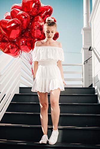 30 Pcs Red Heart Balloons 18" Heart Love Foil Balloon , Helium Support Valentines Day Wedding Bridal Engagement Party Anniversary Decorations (30 Pcs 18") #TOP4