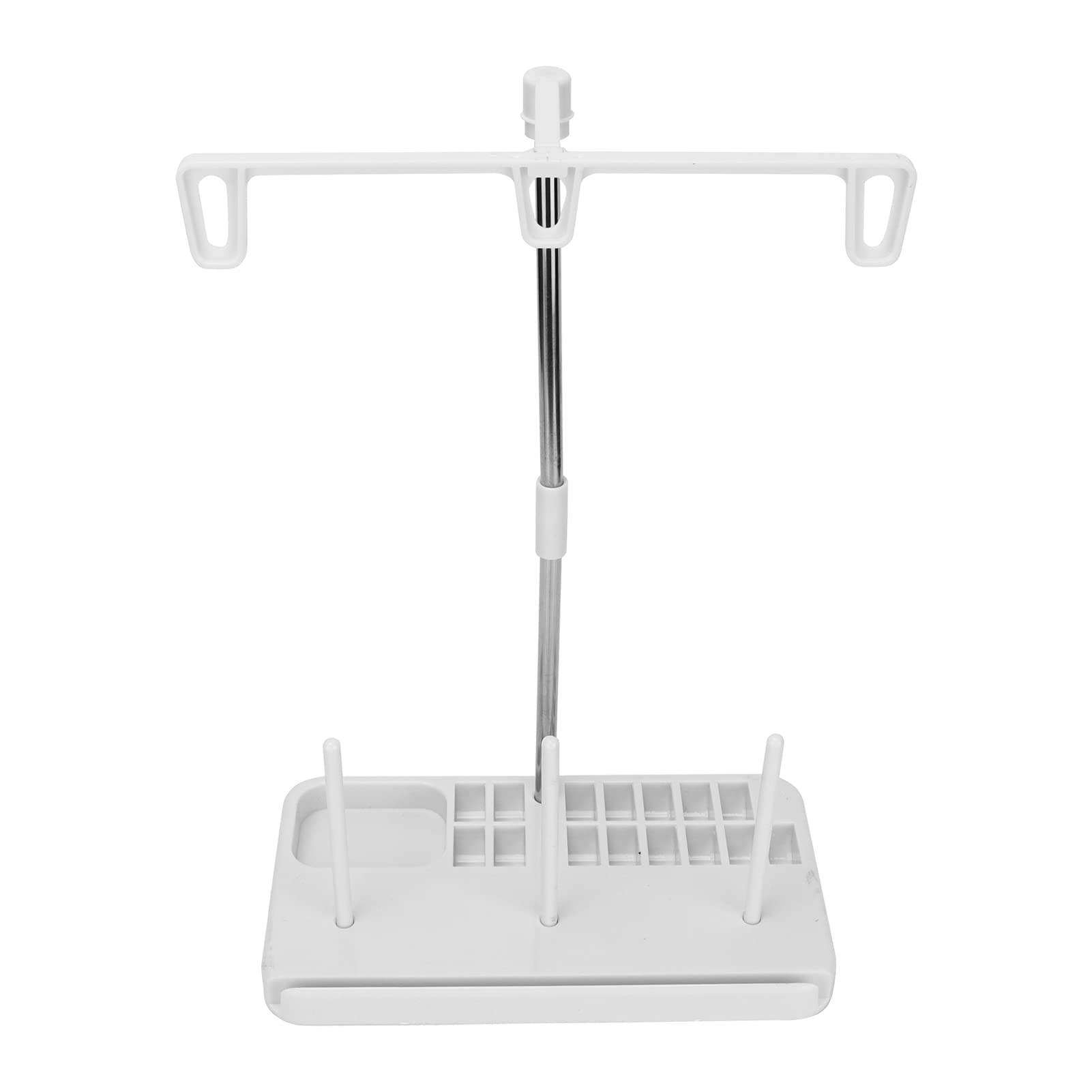 01 Thread Holders, Spool Tools Thread Holder Stand 3 Spools Rack Holder Removable for Sewing Machines for Household(creamy-white)