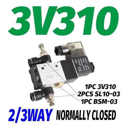Électrovanne pneumatique 3V310-10NC normalement fermée DC24V
