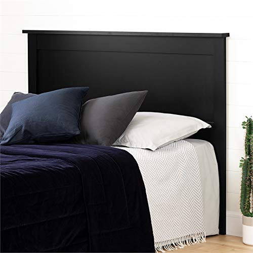 Pemberly Row Modern Wood Headboard/Flat Panel/Queen Size/Black #TOP1
