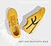 LUCKY STEP Women's Retro Fashion Sneakers Thin Sole Casual Walking Lightweight Tennis Trainers Running Gym Workout Classic Comfortable Athletic Shoes(Yellow,7)