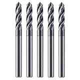SEFHLI Solid Carbide Drill Mill Set(5Pc, 1/8in), AlTiN Coated, 4 Flute, 90° Included Angle, 1/8
