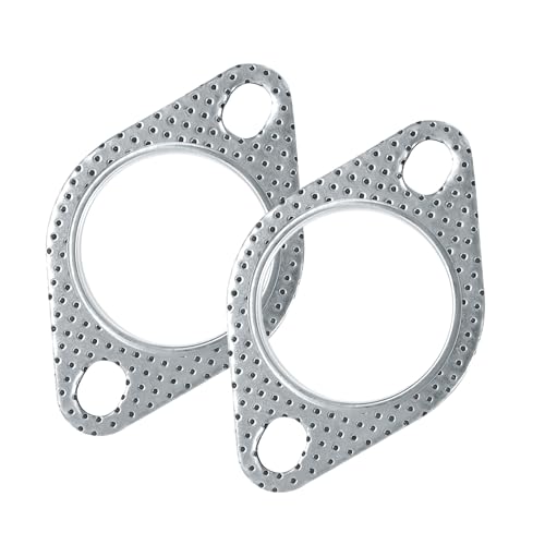 Image of 2PCS Car Exhaust Gasket, 2-Bolt 2.5 inch Exhaust Pipe Flange Gasket, Ultra Seal Standard Exhaust Gasket, High Temp Exhaust Manifold Gasket Replacement Used for Exhaust Turbo (2.5 in)