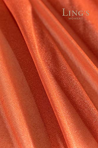 Ling's Moment 10Ft Burnt Ochre Sheer Chiffon Like Table Runner For Wedding Rustic Boho Wedding Party Bridal Shower Decorations Birthday Party Fall Decor #TOP4