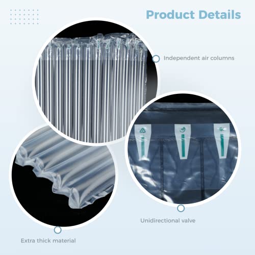 Bubble Cushioning Wrap Roll, 12 Inch X164 Feet, Inflatable Air Pillow Column Wrap For Heavy Duty Packing And Moving, Large Bubble Wine Bottle Protector Breakable Shipping Supplies With Free Pump #TOP2