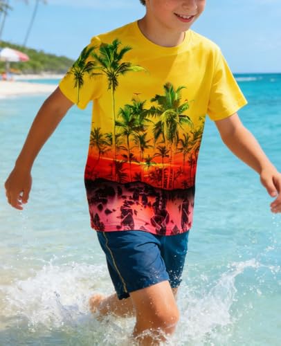 Image of LAIDIPAS Boys Girls 3D Graphic T-Shirt Short Sleeve Tops Tees 6-16 Years | Kids Crewneck Shirts, Vibrant Color, Lightweight and Quick Dry, Trendy Outfits for School, Parties, vacation and Daily Wear