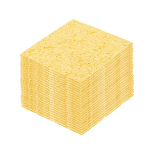 Image of MECCANIXITY 15PCS Soldering Sponge 60 x 60mm Square with Holes Deep Cleaning Pad Welding Tip Iron Replacement for Cleaning Soldering Iron 1mm Natural Thickness 6mm Water Absorption Thickness