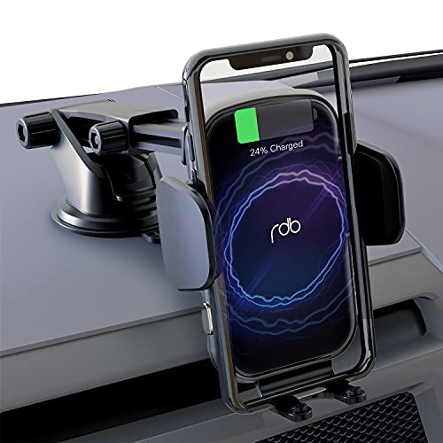 REDBEAN Wireless Car Charger 15W Qi Fast Charging Auto Clamping car Mount Windshield Dashboard Air Vent Phone Holder Compatible with iPhone 13 Pro Max Mini 12 XS XR X 8 Plus Samsung S20 S10 S9 S8