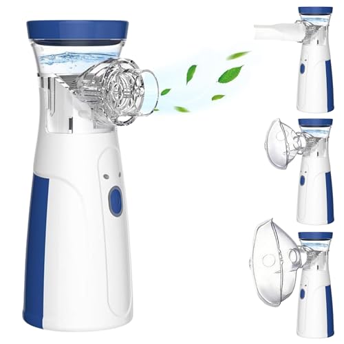 AEROSOL PORTATILE SILENZIOSO ADULTI - Macchina aerosol adulti e bambini silenzioso ad ultrasuoni ideale anche per neonato. Un apparecchio nebulizzatore aerosol portatile con filo o a batteria