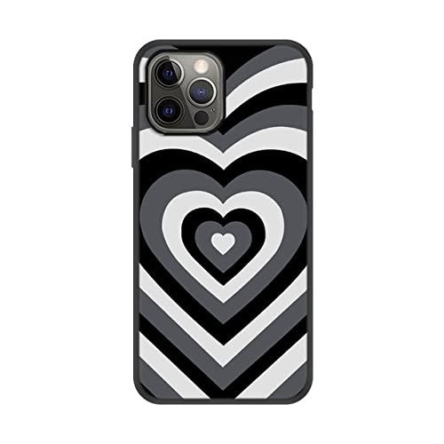 Coque Heart Circle pour iPhone 13 Pro Max XR 11 et modèles SE 7 8 Plus X XS