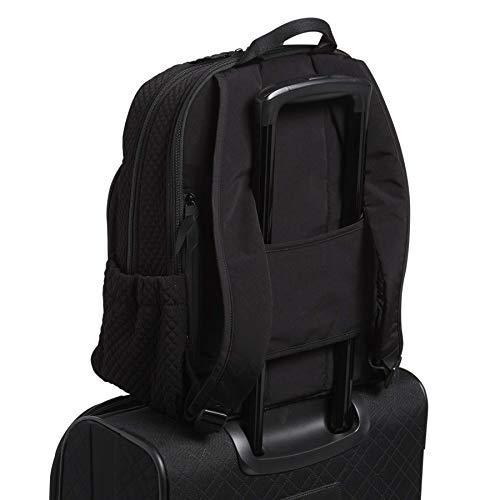 Vera Bradley Women's Microfiber Campus Backpack Bookbag, Classic Black, One Size #TOP2