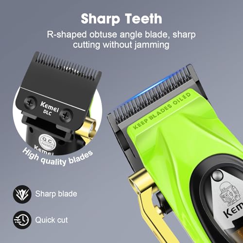 Cortadora de pelo eléctrica KEMEI inalámbrica para evitar tirones y cables 2