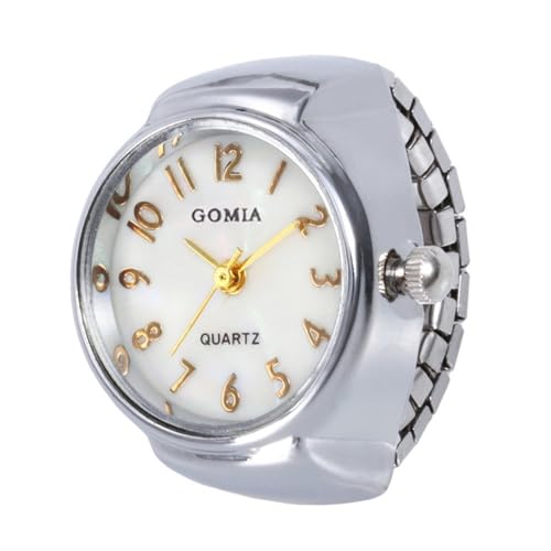 Finger Cool Ring   Reloj analógico para hombre con esfera elástica para teléfonos Android, plata, One Size