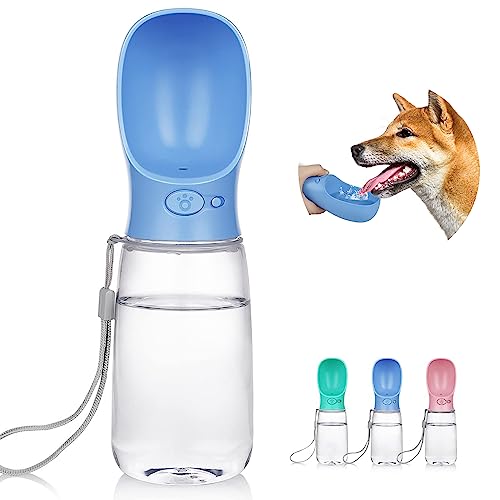 Yicostar Dog Water Bottle, Leak Proof Portable Dog Water Bottle For Walking Dog Water Dispenser With Drinking Feeder For Pets Outdoor, Travel, Hiking Food Grade Plastic(19Oz, Ocean-Blue) #TOP11