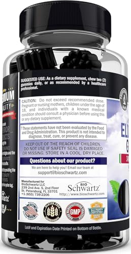 Bioschwartz BIO-ELD-GUM-60-GS-1 Elderberry Gummies With Zinc And Vitamin C For Adults & Kids - Natural Immune Support - Black Sambucus Elderberries - Powerful Multiminerals Supplement - Gluten-Free thumb #7