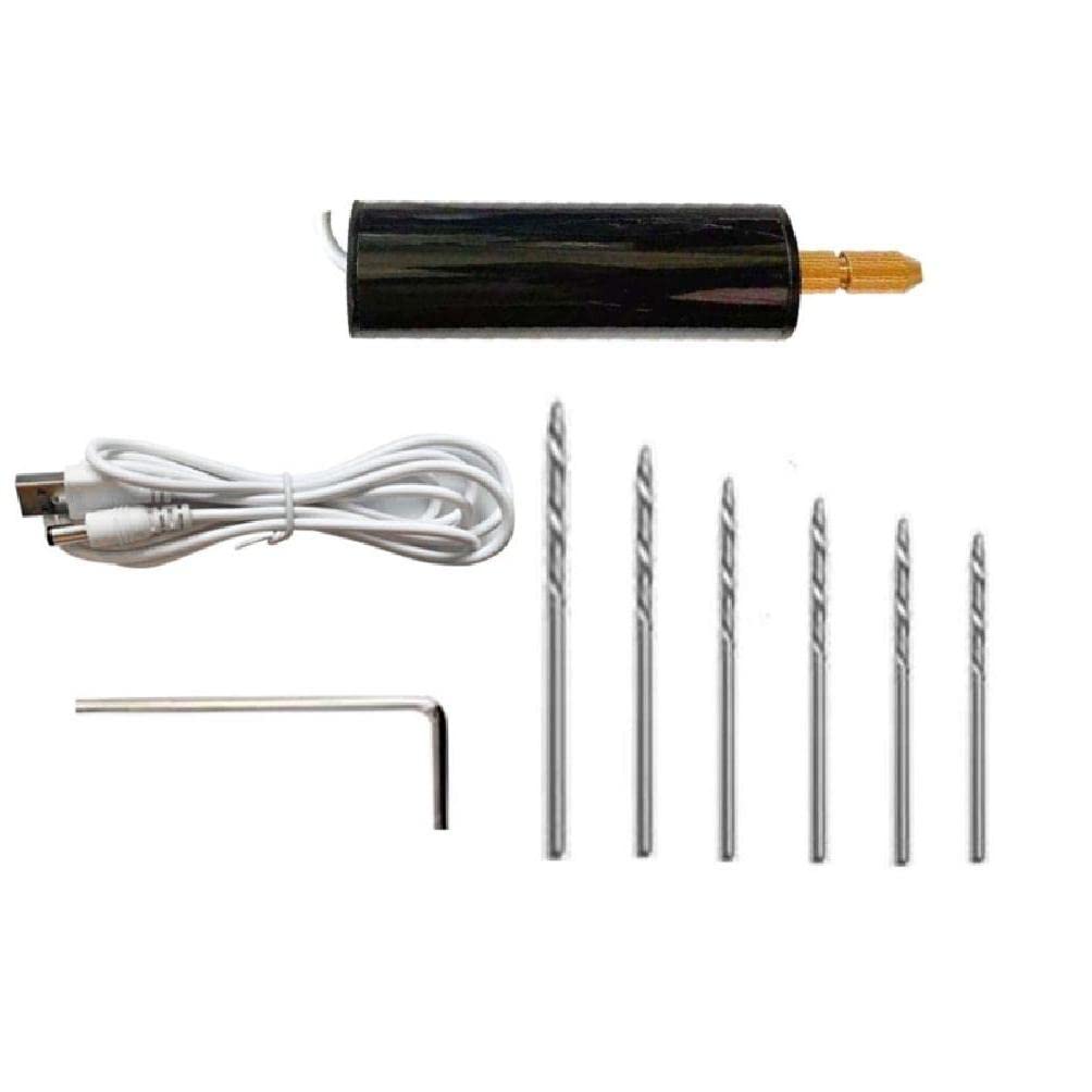 Herramienta eléctrica de perforación de bricolaje, mini taladro eléctrico para manualidades, joyería de resina, herramienta de artesanía de madera, taladro USB, grabado, taladro giratorio