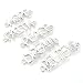 BEADNOVA 5pcs Silver Plated Hope Faith Peace Dream Believe Sideway Word Letter Bracelet Necklace Charm Connector Pendant Assorted Mix Lot For Jewelry Making