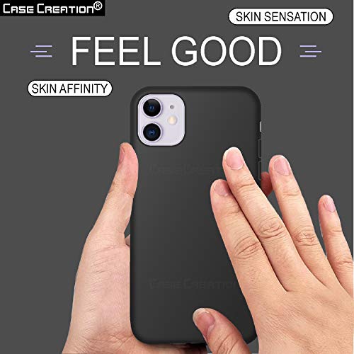 Image of Case Creation Luxurious OG Series for Apple iPhone 11 Case Cover,Anti-Dirty Slim Case Frosted Matte Cute Candy TPU Raised Bezel (Splash of Color) Back Cover for iPhone 11 -Black