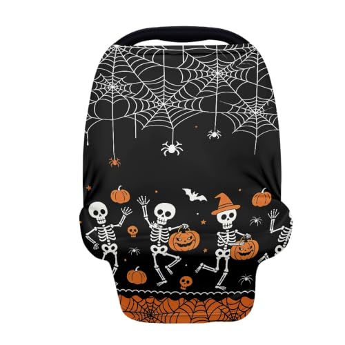 Image of Halloween Nursing Cover Up for Breastfeeding, Skeleton Spider Web