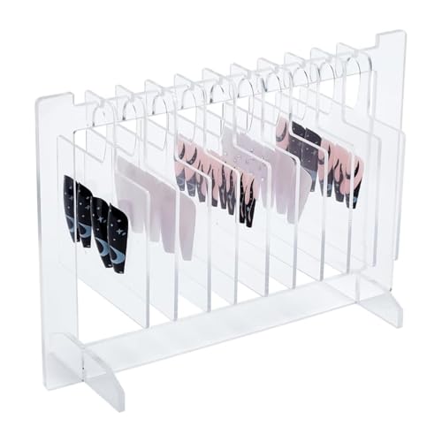 Buachois Acrylic Nail Display Stand Nail Hanger Stand, Nail Art Display Board, Transparent Nail Sample Organizer