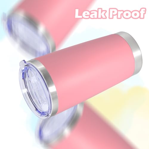 Image of 20oz Tumbler Insulated Tumblers Vacuum Coffee Mug with Lid Pink 6Pack