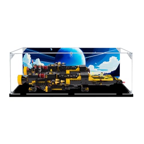 Vitrina acrílica compatible con Lego 10355 Cosmic Space Ship para coleccionar y proteger exhibiciones, transparente, 19.6 x 13.7 x 5.9 pulgadas (modelo no incluido) (opción 2)