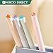 Kaco FIRST Gel Pens Cute Stationery Black Ink, 0.7 mm Medium Point, Aesthetic Cute Star Pens for Journaling (4 Bright Colors)