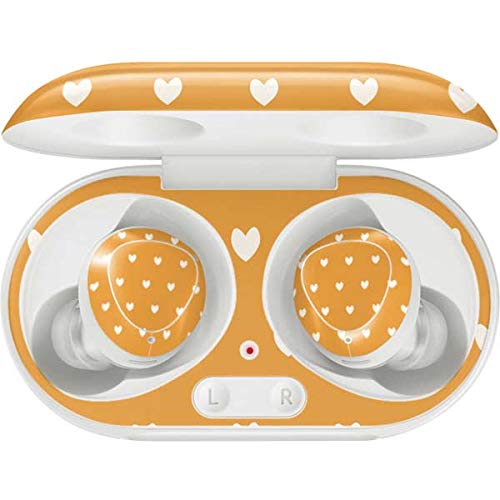 Skinit Decal Audio Skin Compatible with Galaxy Buds+ - Officially Licensed Originally Designed Yellow and White Hearts Design