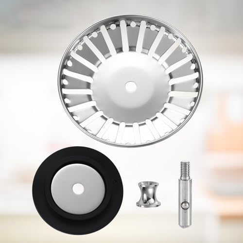 JOOTUEPO Waschbecken 84mm, Universal Abflussstopfen, Siebkörbchen Abflussstopfen Edelstahl Waschbeckenstöpsel Waschbeckensieb, für Waschbecken sieb und Siebkörbchen spüle