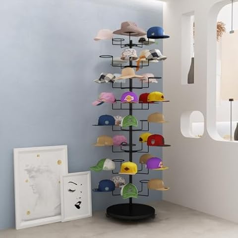 OMKUOSYA 8 Tier Hat Rack Cover
