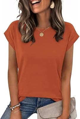 Zeagoo Womens Tops Summer Casual Cap Sleeve Tshirts Shirts Business Blouses