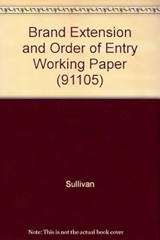 Paperback Brand Extension and Order of Entry Working Paper (91105) Book