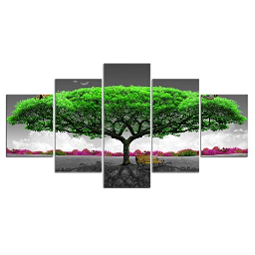 Cuadros de lienzo de paisaje natural en 5 piezas modulares para decoración de interiores