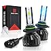 DUOLUTONG Mini 9006 LED Headlight Bulbs, 8000K Ice Blue Extremely Bright HB4 Fog Driving Lamps, 360 Degree Adjustable COB Chips All-in-One Conversion Kit Halogen Replacement 2 Packs, 72W 12000 Lumens