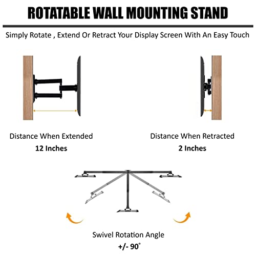 Caprigo Heavy Duty TV Wall Mount Bracket for 17 to 32 inch LED/HD/Smart TV’s, Swivel Rotatable Universal TV Wall Mount Stand (M466) 9 41jGRWNT1UL