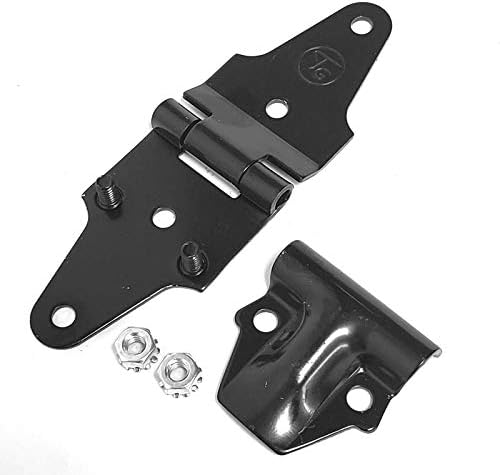 6 Set x Transglobal Mild Steel Roll Up End Hinge (Black)+Nylon Roller (2.00") Works with Freight Trailer Truck Roll Up Door (TG-1209-A, TG-3228)