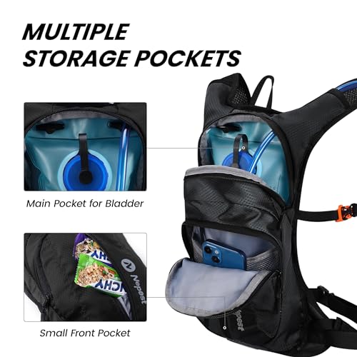 Image of Nepest Hydration Pack Backpack for Women & Men, Lightweight Water Backpack with 2L Water Bladder for Hiking Cycling Running Biking