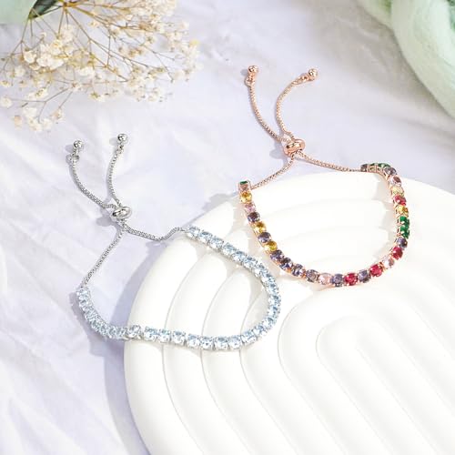 Bracelet de tennis Suyi résistant avec chaîne coulissante ajustable - 6