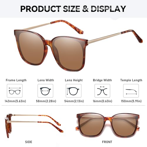 Image of HAOLOTA Polarized Sunglasses Men Women Designer Driving glasses Lightweight UV400 Protection