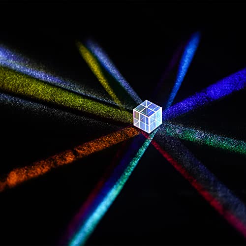 Mini K9 Crystal Glass Prism Cube,Optical Glass Rgb Dispersion Prism X-Cube For Physics Teaching Art Decor Photography Props,15 * 15 * 15Mm #TOP3